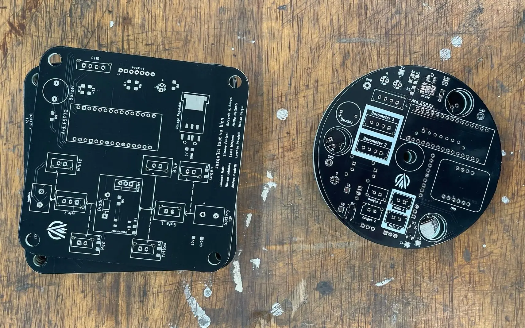 Aurora Rocketry’s custom rectangular and circular PCBs